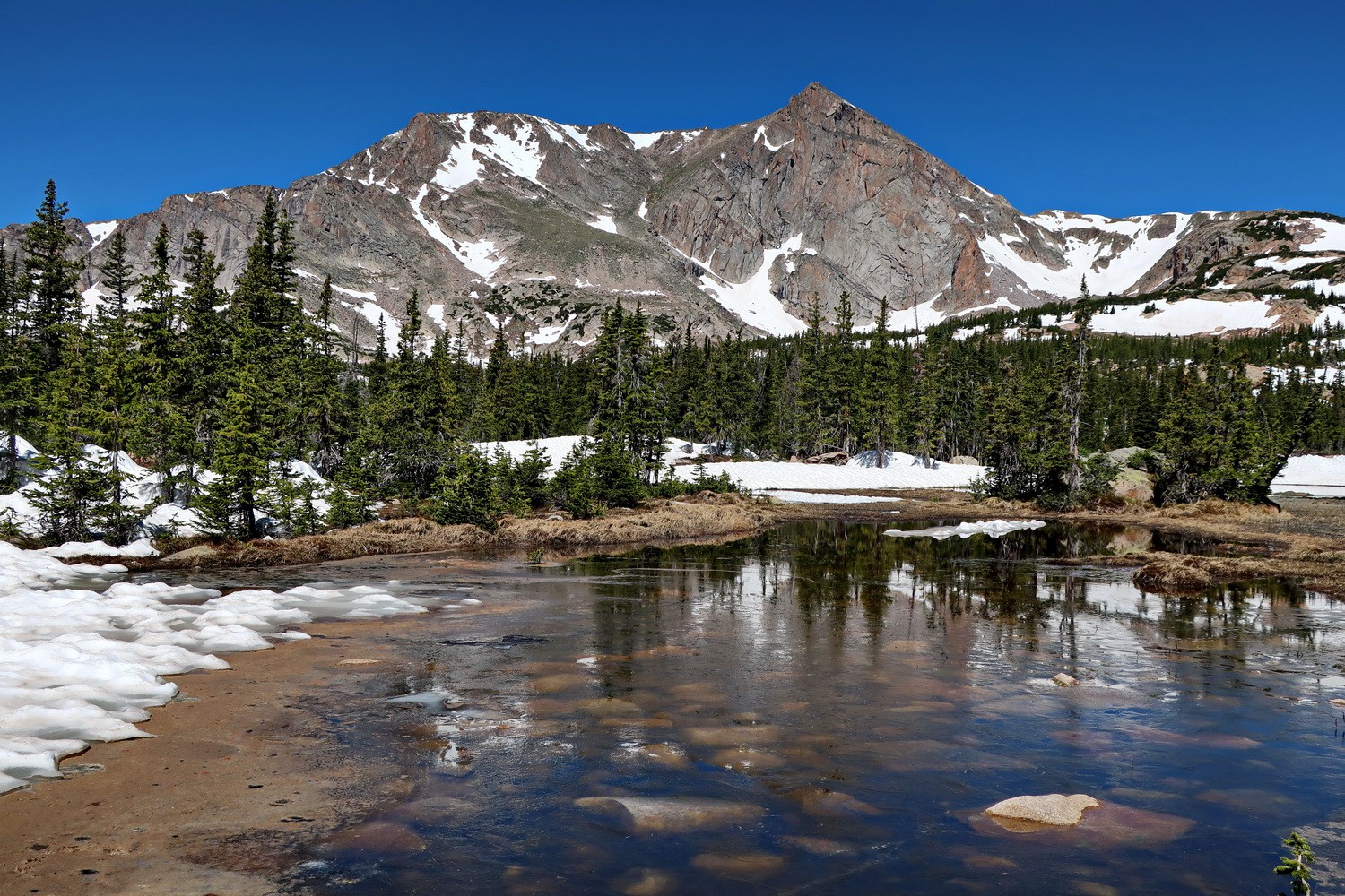 Mount Alice and Lion's Lake in the southeastern part of Rocky Mountains National Park